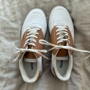 Reebok Women's White and Tan Sneakers